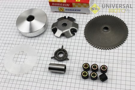 Варіатор передній повний комплект. DONGXIN (Запчастини до 4Т скутера / UM3490-V97)