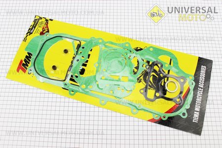 Прокладка двигуна 100см.куб.-50мм, комплект 13 деталей, довгий варіатор (метал). TMMP (Запчастини до 4Т скутера / UM3491-V21)