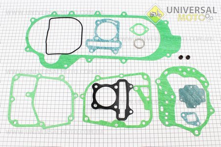 Прокладка двигуна 100см.куб.-50мм, комплект 13 деталей, довгий варіатор (метал). TMMP (Запчастини до 4Т скутера / UM3491-V21)