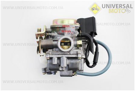 Карбюратор у зборі (металева кришка), (якісна копія). KEIHIN (Запчастини до 4Т скутера / UM3491-V82)