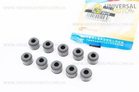 Сальник клапана комплект 10шт, сірі. TATA (Запчастини до 4Т скутера / UM3493-V07)