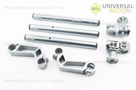 Кермо універсальний з регулюванням нахилу "трансформер" TUNING, ГРАФИТ, тип 1. Китай (Запчастини на мотоцикл Viper 125-150J / UM3510-V79)