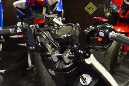 Кермо універсальний з регулюванням нахилу "трансформер" TUNING, ГРАФИТ, тип 1. Китай (Запчастини на мотоцикл Viper 125-150J / UM3510-V79)