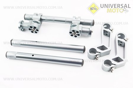 Кермо універсальний з регулюванням нахилу "трансформер" TUNING, ГРАФИТ, тип 1. Китай (Запчастини на мотоцикл Viper 125-150J / UM3510-V79)