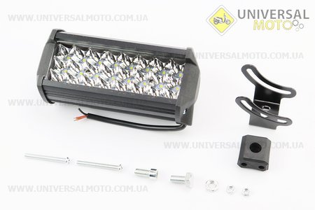 Фара додаткова світлодіодна вологозахисна - 24 LED з кріпленням, прямокутна 76 * 166мм з стробоскопом. Китай (Різне / UM3510-V85)