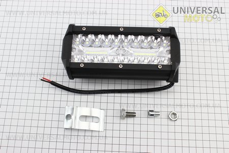 Фара додаткова світлодіодна вологозахисна - 20 + 20 LED з кріпленням, прямокутна 79 * 165мм, SUPER LIGHT. Китай (Освітлення / UM3512-V28)