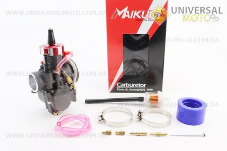 Карбюратор SPORT PWK 28 (d = 28мм) з хутро. заслінкою, (якісна копія). MIKUNI (Запчастини на мотоцикл з двигуном CB / UM3512-V80)