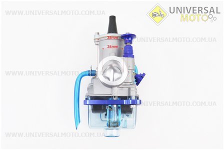 Карбюратор TUNING прозо. піддон PWK 24 (d = 24мм) з хутро. заслінкою, (якісна копія). KEIHIN (Запчастини на мотоцикл з двигуном CB / UM3512-V83)