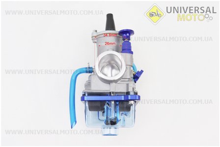 Карбюратор TUNING прозо. піддон PWK 26 (d = 26мм) з хутро. заслінкою, (якісна копія). KEIHIN (Запчастини на мотоцикл з двигуном CB / UM3512-V84)