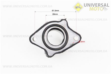 Патрубок карбюратора прогумований Futong QJ150С, тип 2. Китай (Запчастини на мотоцикл / UM3513-V10)