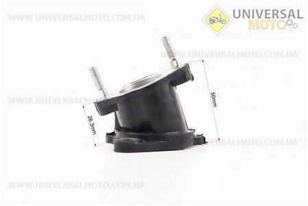 Патрубок карбюратора прогумований Futong QJ150С, тип 2. Китай (Запчастини на мотоцикл / UM3513-V10)