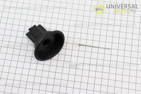 Мембрана карбюратора з направляючими (з вушками) 14 мм + голка, CG / CB /. Китай (Запчастини на мотоцикл з двигуном CB / UM3513-V17)