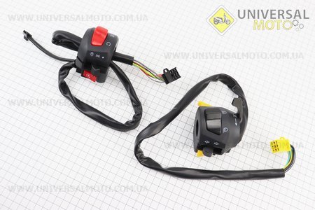 Блок кнопок на кермі лівий /правий, пара, Тип. 9. Китай (Запчастини на мотоцикл / UM3513-V30)