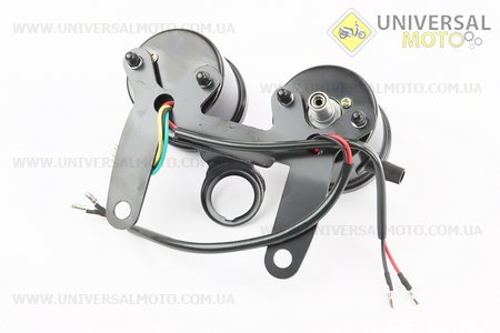 Спідометр, тахометр в зборі "чорний" (на 160 км/год, тахометр електронний). Китай (Запчастини на мотоцикл / UM3513-V78)