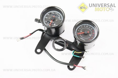 Спідометр, тахометр в зборі "чорний" (на 160 км/год, тахометр електронний). Китай (Запчастини на мотоцикл / UM3513-V78)