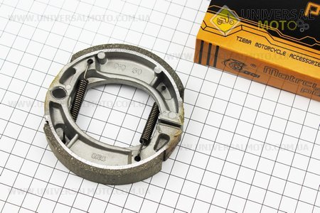 Гальмівні колодки барабан. Honda DIO 50 (пружини під кутом), D=90мм. GO! (Запчастини на скутер Honda DIO50 / UM3520-V42)