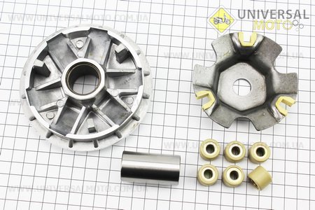 Варіатор передній комплект Honda LEAD90 з втулкою. DONGXIN (Запчастини на скутер Honda LEAD / UM3520-V77)