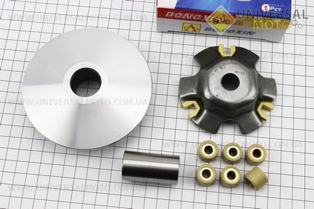 Варіатор передній комплект Honda LEAD90 з втулкою. DONGXIN (Запчастини на скутер Honda LEAD / UM3520-V77)