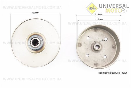 Варіатор задній комплект Suzuki AD 50. TMMP (Запчастини до японського скутера / UM3521-V34)