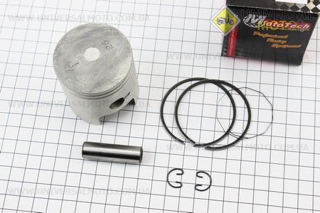 Поршневий комплект (поршень, кільця, палець) Suzuki AD100/110 52,5 мм +0,25 (палець 12 мм) Тайвань. Mototech (Запчастини до японського скутера / UM3521-V76)