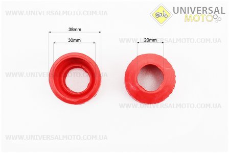 Пильовики вилки (червоні) комплект 2 штуки Suzuki. Украина (Запчастини на скутер Suzuki / UM3523-V44)