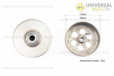 Варіатор задній комплект Yamaha 2JA, тип 2. TMMP (Запчастини до японського скутера / UM3523-V89)