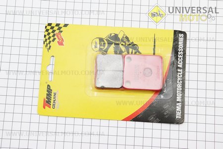 Гальмівні колодки (дискові) Honda DI050 / Tact 50; DAELIM GZ50; SYM- Orbit 50; KYMCO- MXU 400 комплект 2 штуки червоні. TMMP (Запчастини на скутер Honda TACT / UM3525-V22)