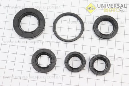 Сальник двигуна комплект 6шт Honda Dio (15,6x25,5x7-2шт; 24x40x7; 33x39x4; 17x30x5; 20x31x7). Mototech (Запчастини до японского скутера / UM3528-V35)