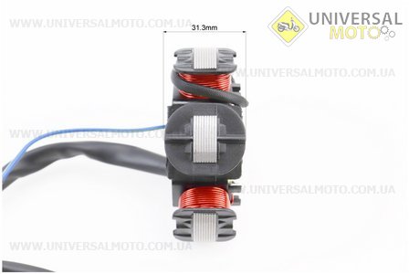 Статор магнето (генератора) Honda LEAD-90 (6 котушок роз'єм "мама 2+2"). TATA (Запчастини до японского скутера / UM3528-V50)