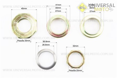 Підшипники керма з шайбами ​​комплект Honda DIO, Lead. TATA (Запчастини до японского скутера / UM3529-V09)