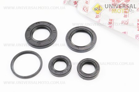 Сальник двигуна комплект 5шт Suzuki AG50/V50 (17x27x6; 34x39x3; 27x40x6; 17x28x5,5; 24x43x6). S (Запчастини до японского скутера / UM3529-V17)