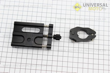 Тримач телефону на кермо металевий, ширина 50-100мм регульована, Чорний. ATS (Різне / UM3541-V92)