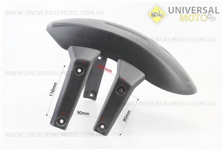 Крило заднє універсальне, кріплення на дві сторони (бризковики) TUNING, ЧОРНИЙ. Китай (Разное / UM3541-V99)