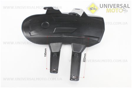 Крило заднє універсальне, кріплення на дві сторони (бризковики) TUNING, ЧОРНИЙ. Китай (Разное / UM3541-V99)