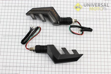 Поворот діодний на гнучкій ніжці + габарит білий LED СТРЕЛА тип 2 "секвентальний", 2шт. CYT (Різне / UM3542-V07)