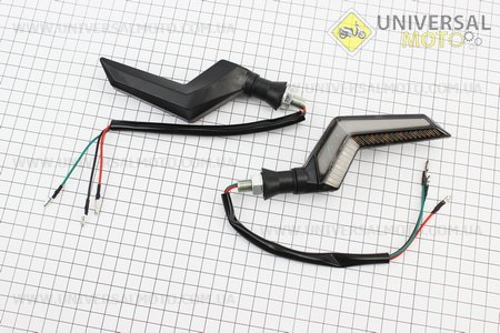 Поворот діодний на гнучкій ніжці + габарит білий LED ІЗГІБ "секвентальний", 2шт. CYT (Різне / UM3542-V10)