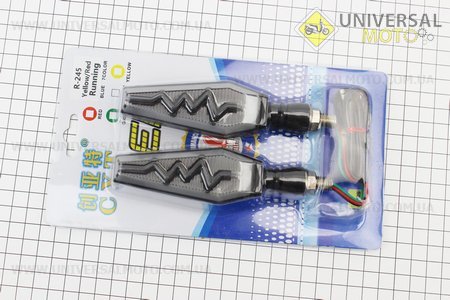 Поворот діодний на гнучкій ніжці + стоп сигнал / габарит LED човники "секвентальний", 2шт. CYT (Різне / UM3542-V13)