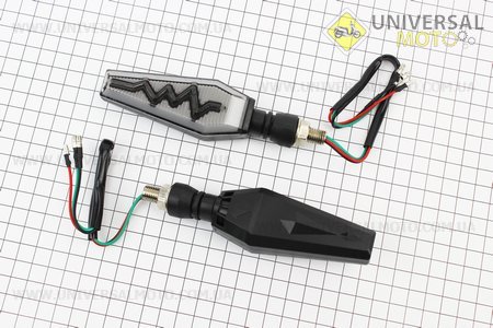 Поворот діодний на гнучкій ніжці + стоп сигнал / габарит LED човники "секвентальний", 2шт. CYT (Різне / UM3542-V13)