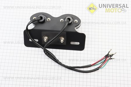 Ліхтар задній "подвійний" LED c кронштейном кріплення номерного знаку, ЧОРНИЙ. Китай (Різне / UM3542-V73)