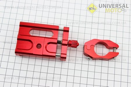 Тримач телефону на кермо металевий, ширина 50-100мм регульована, Червоний. Китай (Різне / UM3543-V00)