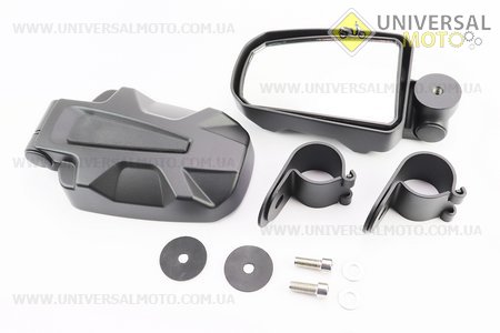 Дзеркала для квадрика / баггі 155 * 100мм АЛЮМІНІЄВІ складаються з кріпленням на каркас. Китай (Різне / UM3543-V64)