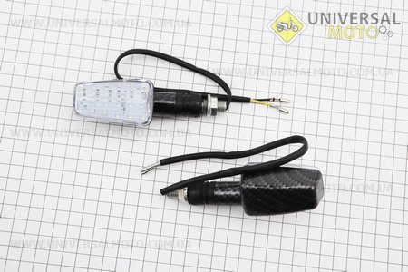 Поворот діодний LED ПРЯМОКУТНИК КАРБОН, 2шт. JWBP (Різне / UM3543-V67)