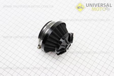 Фільтр повітряний нульовий 42мм прямий "конус" чорний (малий). Китай (Повітряний фільтр / UM3543-V72)