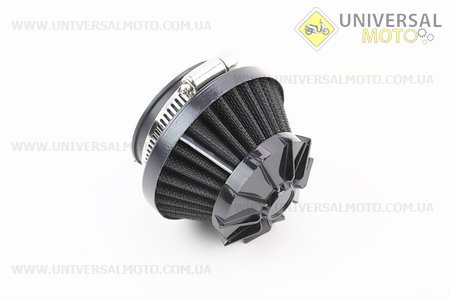 Фільтр повітряний нульовий 45мм прямий "конус" чорний (малий). Китай (Повітряний фільтр / UM3543-V73)