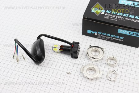 Лампа фари діодний LED-6 SUPER універсальна (комплект різних кріплень), з стабілізатором + стробоскоп. CYT (Разное / UM3545-V05)