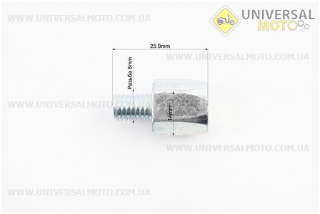 Дзеркал перехідник під кріплення М8 лівий для дзеркал М8 прав. (одна сторона). Китай (Разное / UM3545-V34)