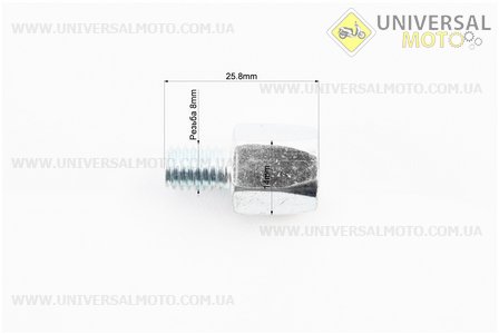 Дзеркал перехідник під кріплення М8 правий. для дзеркал М8 лівий (одна сторона). Китай (Разное / UM3545-V37)