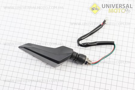 Поворот діодний на гнучкій ніжці + стоп сигнал/габарит LED ІЗГІБ малий, лівий. Китай (Освітлення повороти / UM3545-V62)