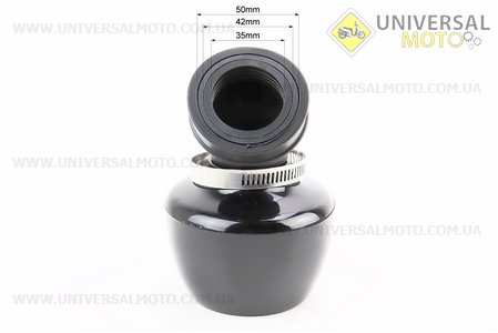 Фільтр повітряний нульовий 35/42 / 50мм 45град. "ТУРБИНА" чорний. Китай (Разное / UM3546-V44)