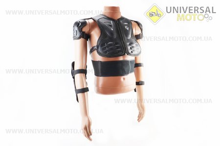 Жилет захисний "МОТОЧЕРЕПАХА" + наколінники захисні (коліно + гомілка) Чорний-XL. Китай (Мотоекіпировка / UM3550-V41)